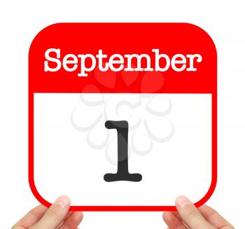 September 1 written on a calendar