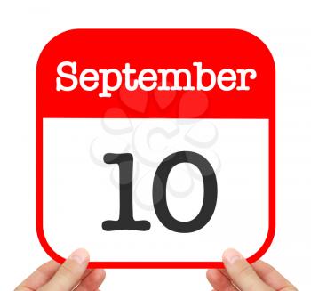 September 10 written on a calendar