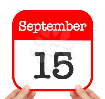 September 15 written on a calendar