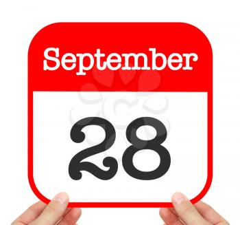 September 28 written on a calendar