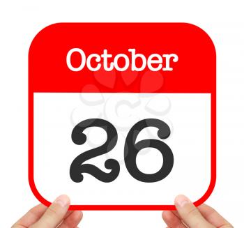 October 26 written on a calendar