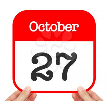 October 27 written on a calendar