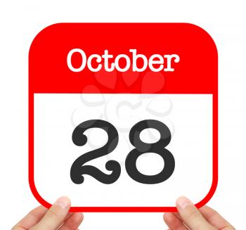 October 28 written on a calendar