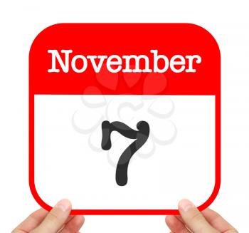 November 7 written on a calendar