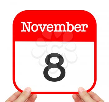 November 8 written on a calendar