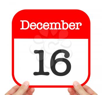 December 16 written on a calendar