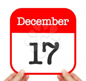 December 17 written on a calendar
