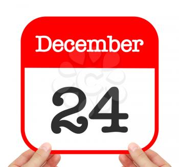 December 24 written on a calendar