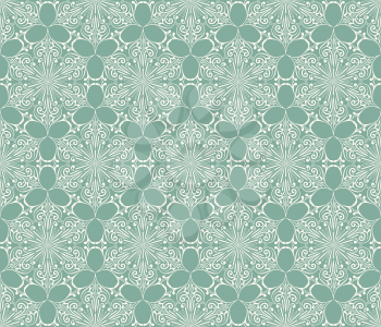 Royalty Free Clipart Image of a Pattern with Snowflakes