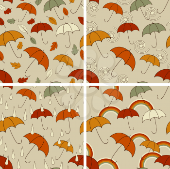 Royalty Free Clipart Image of Umbrellas