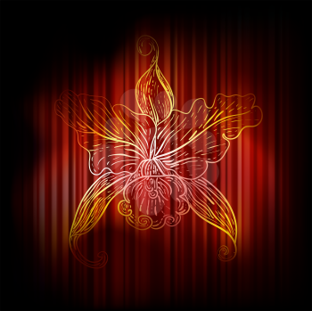Royalty Free Clipart Image of a Lily Flower
