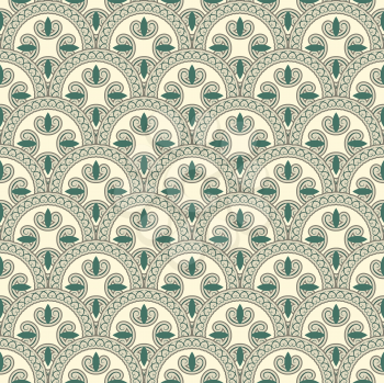 Royalty Free Clipart Image of a Background of a Floral Pattern