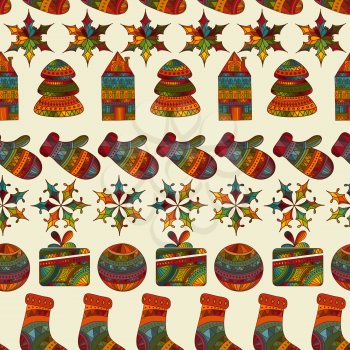 Vector seamless winter  Christmas pattern