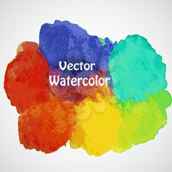 vector colorful  abstract hand drawn watercolor background with place for your text