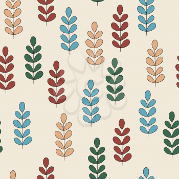 Vector Childish Seamless Floral Pattern 