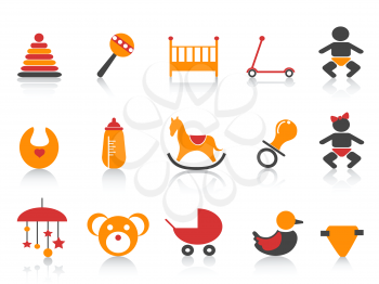 Royalty Free Clipart Image of Baby Toy Icons