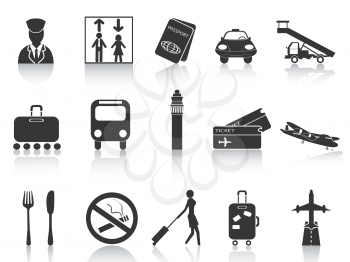 Royalty Free Clipart Image of Airport Icons