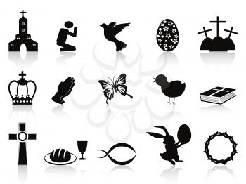 Royalty Free Clipart Image of Easter Icons