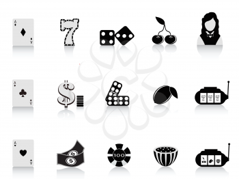 Royalty Free Clipart Image of Gambling Icons