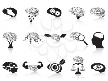 Royalty Free Clipart Image of Brain Icons