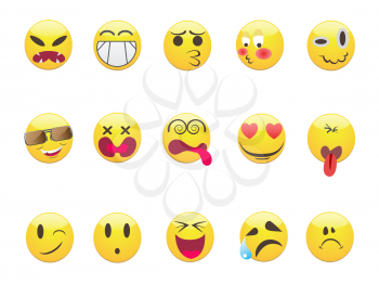Royalty Free Clipart Image of Emoticons