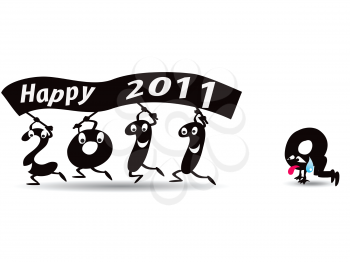 Royalty Free Clipart Image of a New Year Banner