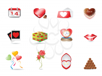 Royalty Free Clipart Image of Valentine's Icons