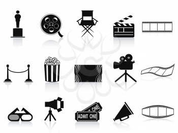 Royalty Free Clipart Image of Movie Icons