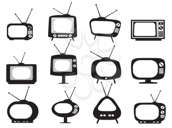 Royalty Free Clipart Image of Retro Television Sets