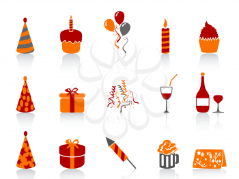Royalty Free Clipart Image of Birthday Icons