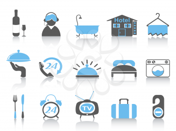 Royalty Free Clipart Image of Hotel and Tourism Icons