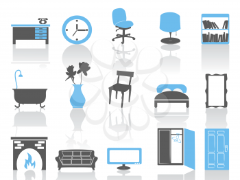 Royalty Free Clipart Image of Furniture Icons