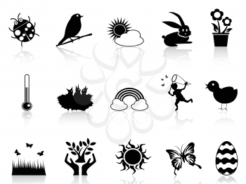 Royalty Free Clipart Image of Spring Icons