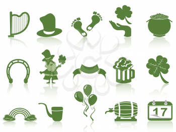Royalty Free Clipart Image of St.Patrick's Day Icons