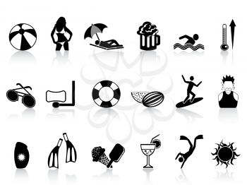 Royalty Free Clipart Image of Summer Icons