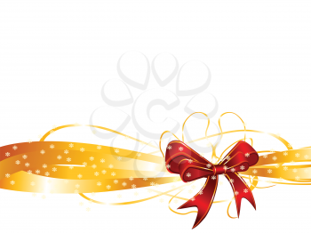 Royalty Free Clipart Image of a Red Bow Background