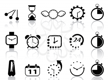 isolated time concept icons set on white background