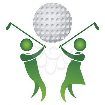 isolated golf logo design on white background