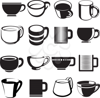 Royalty Free Clipart Image of Cups