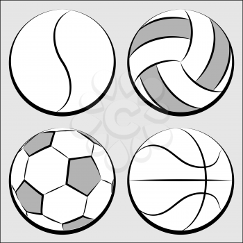 Royalty Free Clipart Image of a Sport Ball Background