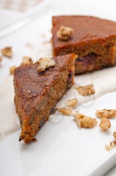 Royalty Free Photo of Carrot Cake and Walnuts