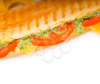 fresh homemade panini sandwich ,typical italian snack