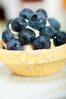 fresh blueberry cream cupcake homemade closeup macro