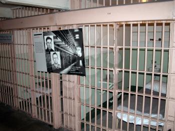 Royalty Free Photo of a Jail Cell in Alcatraz Prison