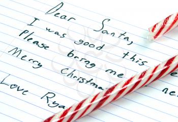Royalty Free Photo of a Letter to Santa