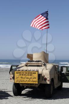 Royalty Free Photo of a Marine Vehicle On Beach
