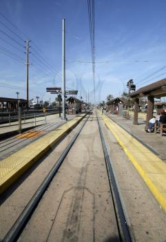 Royalty Free Photo of Train Tracks in San Diego