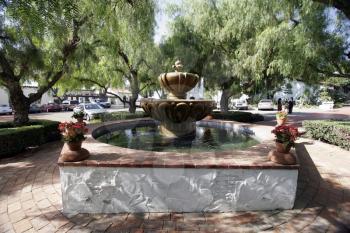 Royalty Free Photo of a Fountain at the Mission De Alcala, San Diego