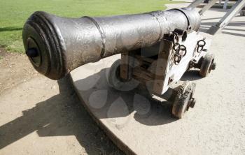 Royalty Free Photo of an Old Military Cannon