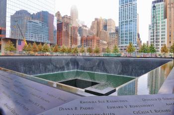 Royalty Free Photo of the 911 Memorial Fountains